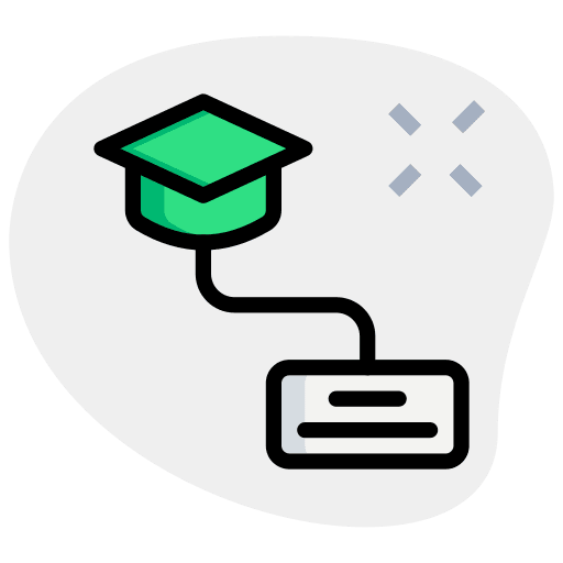Keyboard education graduation online education icon