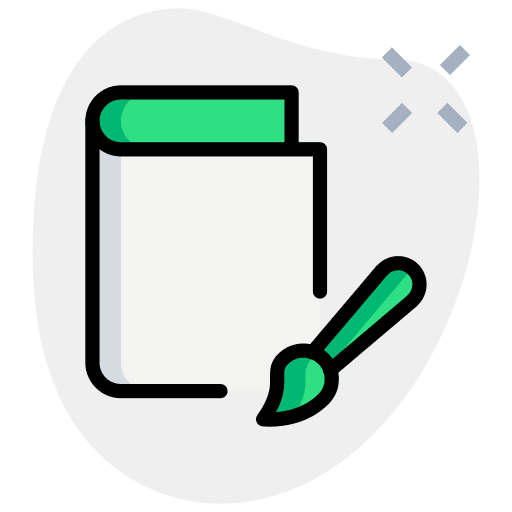 Paint brush art paint brush education icon