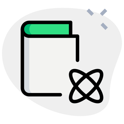Science book science atom icon