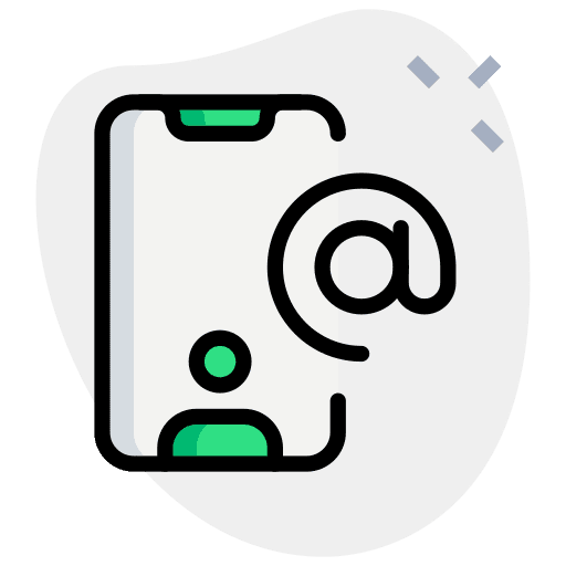 Smartphone contact us education screen icon