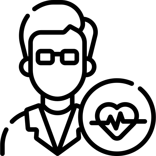 Cardiologist health doctor man icon