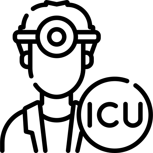 Intensivist intensive care unit doctor professions and jobs icon