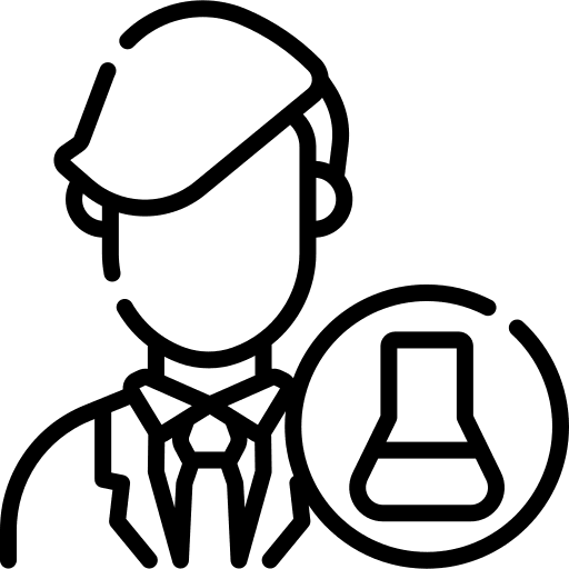 Pathologist doctor profession man icon