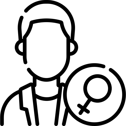 Gynecologist job profession man icon