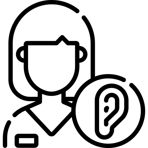 Otolaryngologist ear doctor profession icon