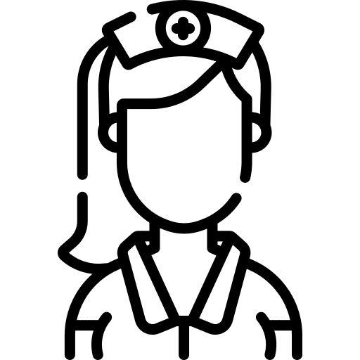 Nurse profession health professions and jobs icon