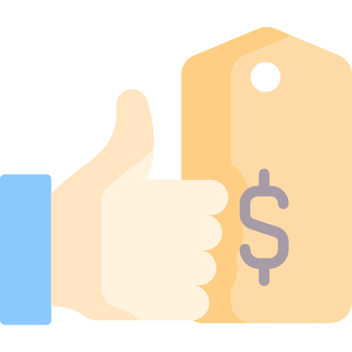 Best price sales like promotion icon