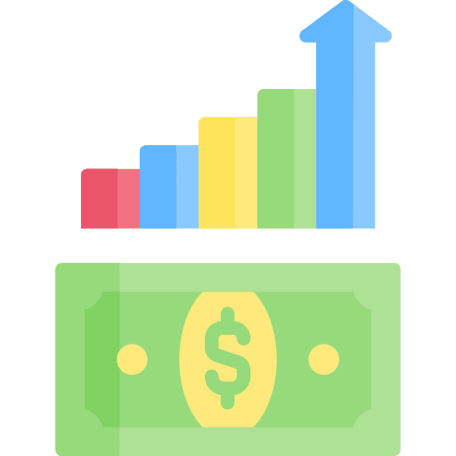 Money growth income sales chart icon