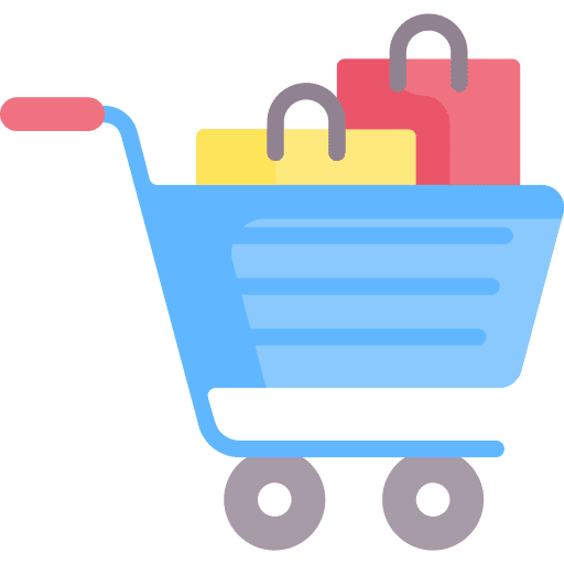 Shopping cart supermarket shopping cart commerce and shopping icon