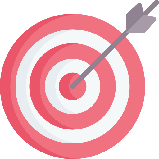 Target dartboard sports and competition dart icon