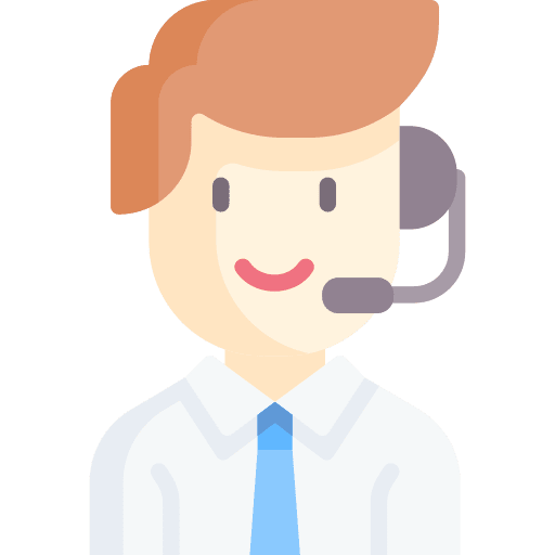Telemarketing call center agent microphone support icon