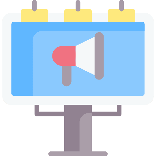 Billboard publicity advertisement marketing icon