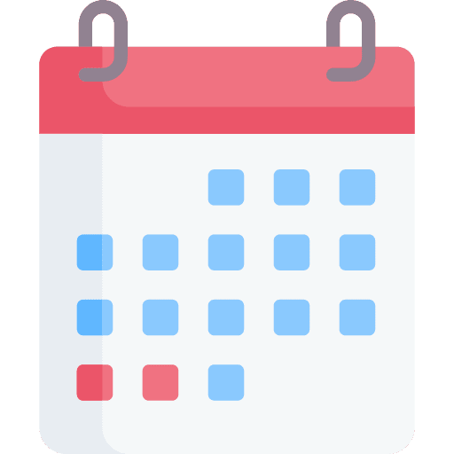 Calendar time and date calendar administration icon