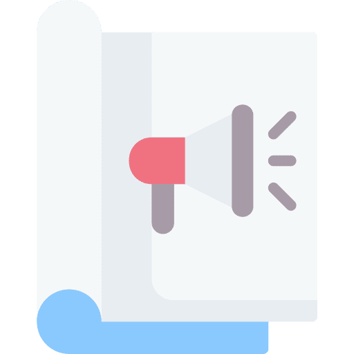 Magazine megaphone communications magazine icon