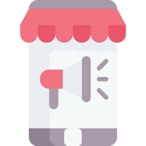 Mobile marketing marketing mobile marketing online shop icon