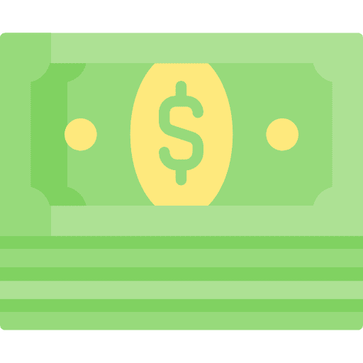 Notes cash money stack icon