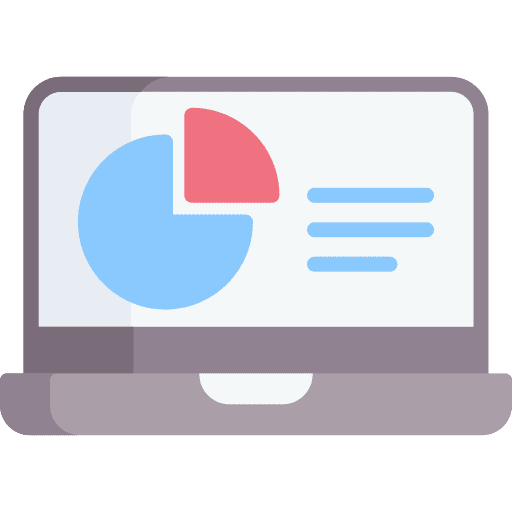 Pie chart report marketing business and finance icon