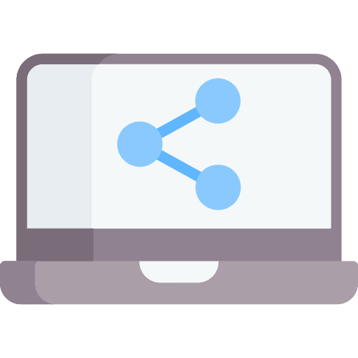 Share laptop interface connector icon