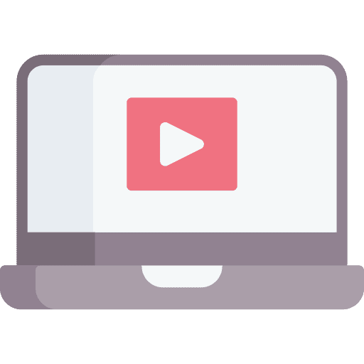 Video player laptop multimedia video player icon