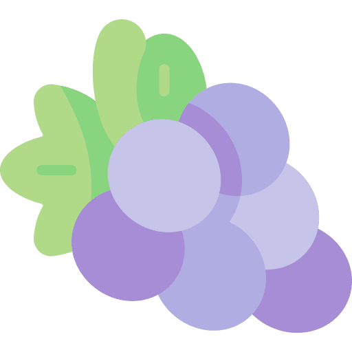 Grapes vegetarian healthy food food and restaurant icon