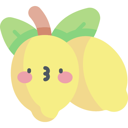 Lemon citrus fruit organic icon