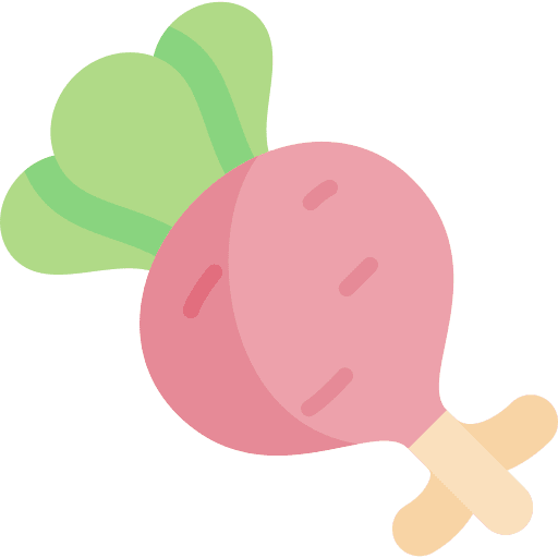 Radish vegetarian food and restaurant vegan icon