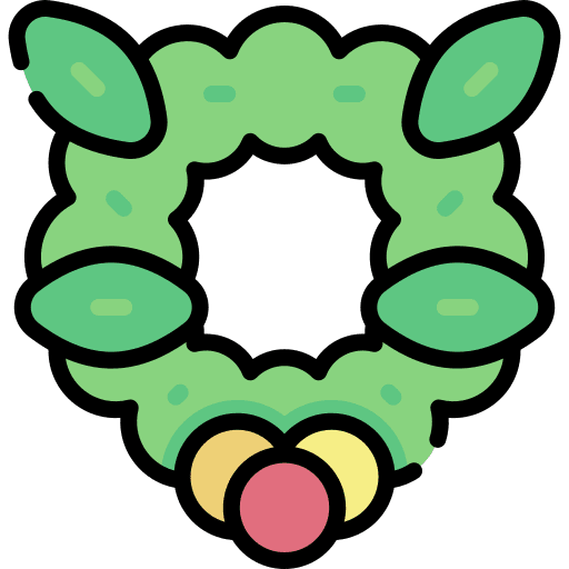 Christmas wreath celebration decoration xmas icon