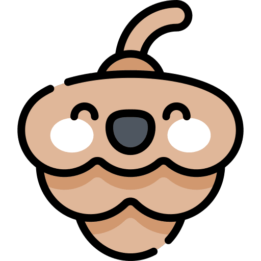 Pine cone nature autumn pine icon