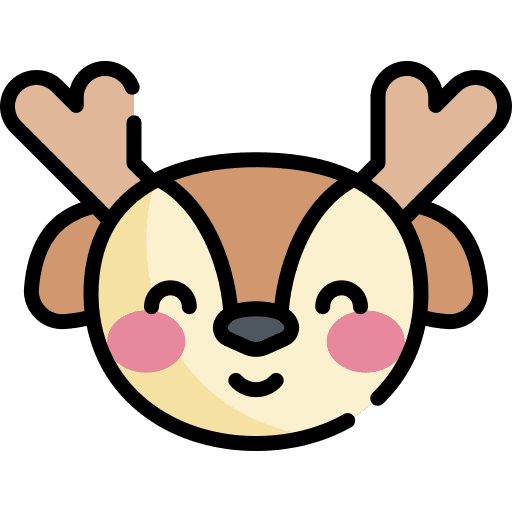 Deer mammal christmas animals icon