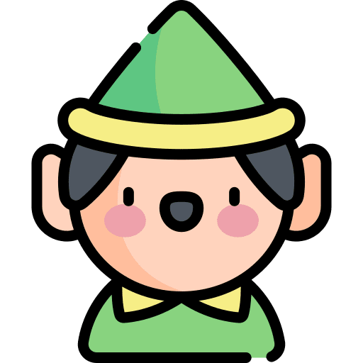 Elf birthday and party people elf icon