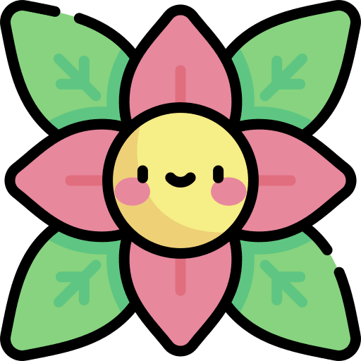 Poinsettia decoration christmas mistletoe icon