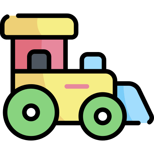 Train railroad children kid icon