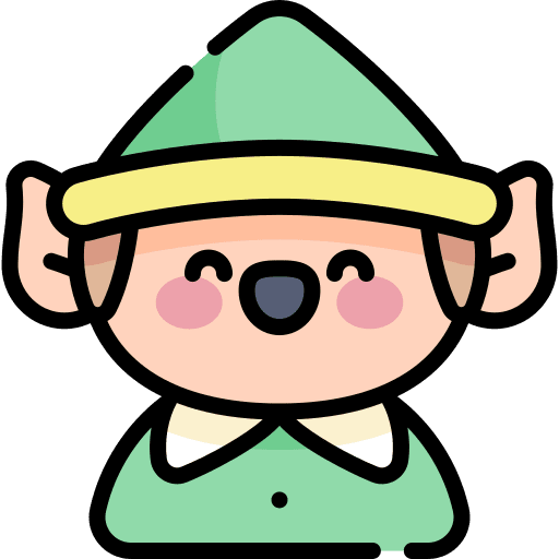 Elf fantasy people christmas icon