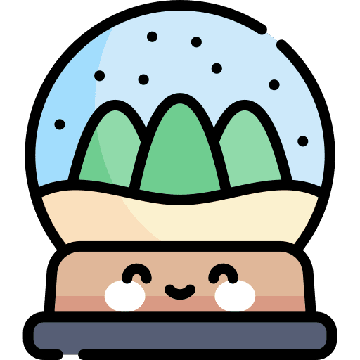 Snow globe crystal ball snow ball decoration icon