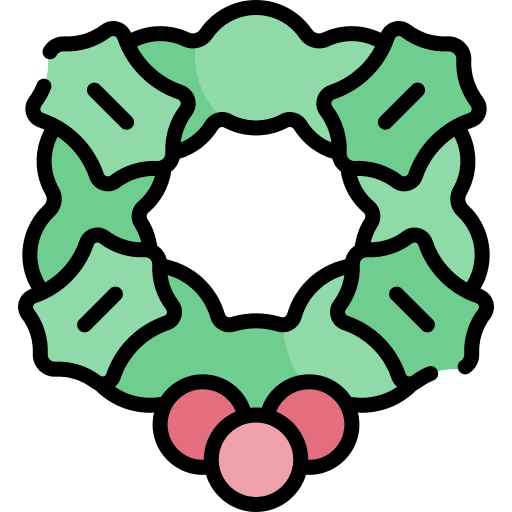 Christmas wreath decoration adornment christmas garland icon