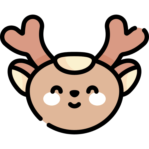 Deer reindeer wildlife zoology icon