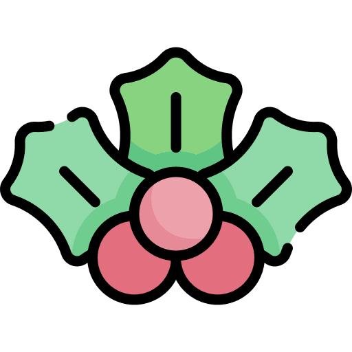 Mistletoe christmas decoration xmas icon