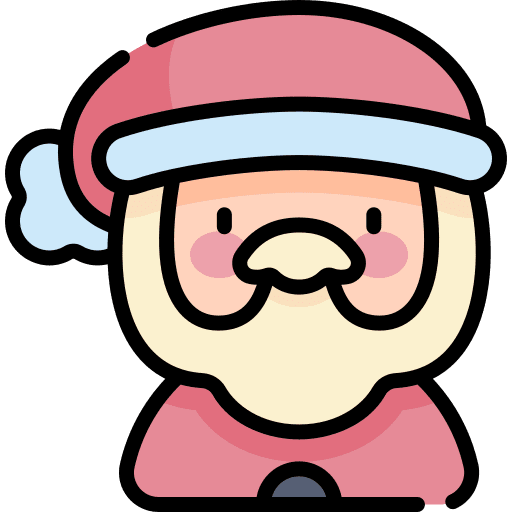 Santa claus people character xmas icon