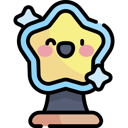 Star award sports and competition trophy icon