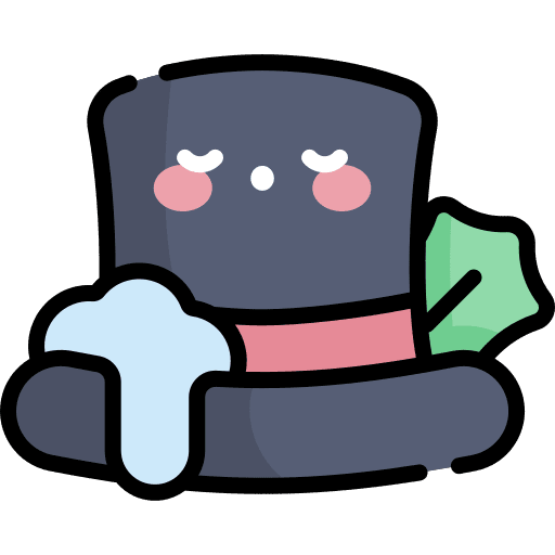 Top hat elegant winter clothing icon