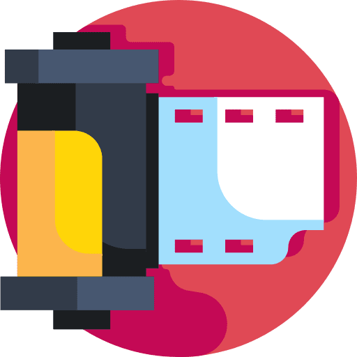 Film roll movie photograph photography icon