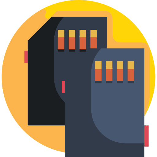 Memory card electronics technology memory card icon