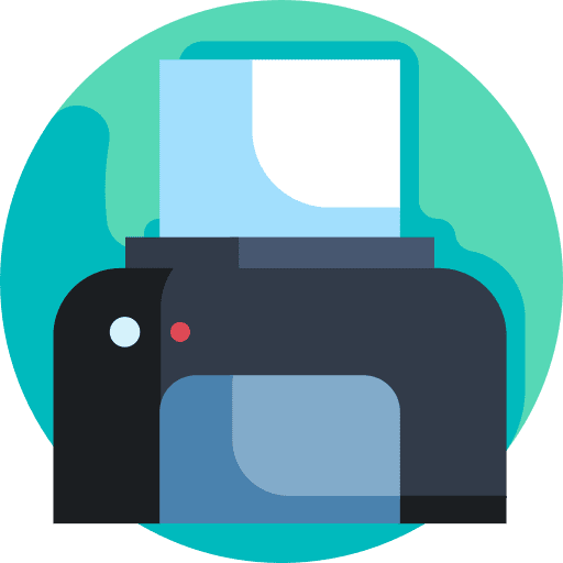 Printer electronics paper ink icon