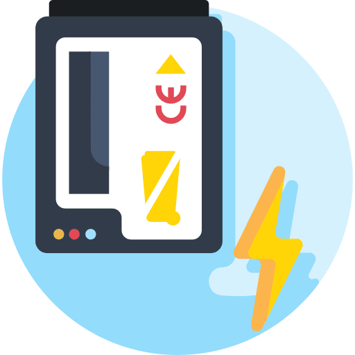 Battery electronics level battery icon