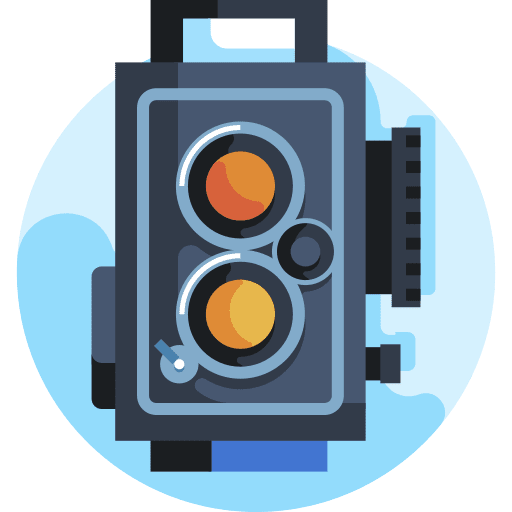 Old camera technology vintage old camera icon