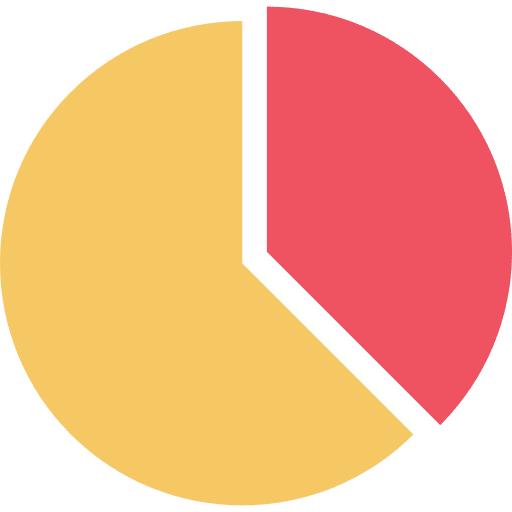 Pie graph diagram pie graph fraction icon
