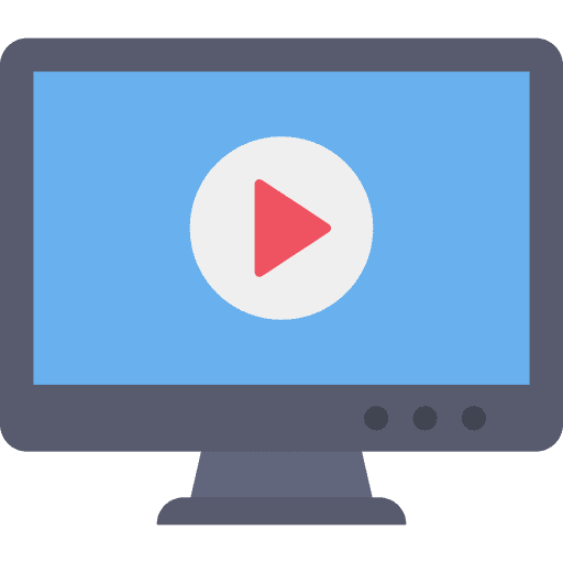 Monitor screen on demand video player monitor icon