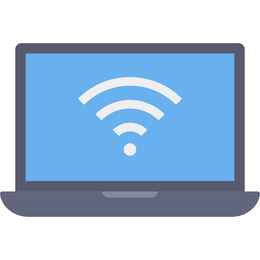 Laptop screen wireless seo and web laptop icon