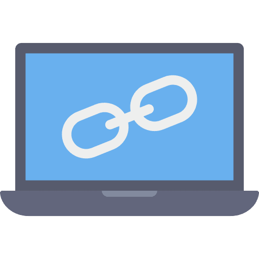 Link laptop chain laptop screen icon