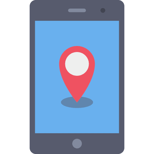 Mobile phone mobile map point mobile phone icon